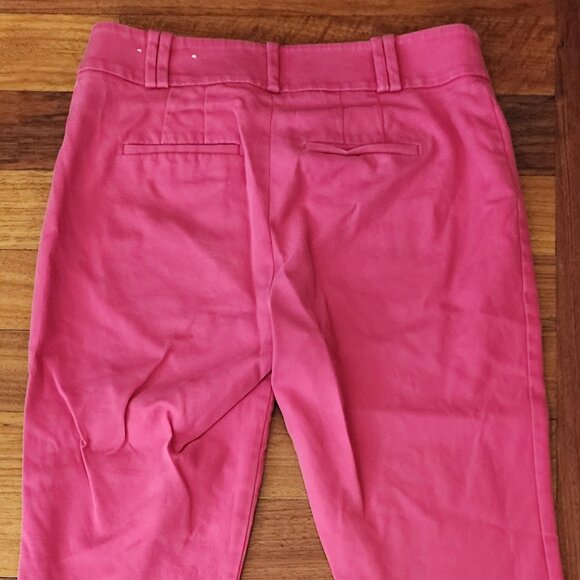 LOFT Hot Pink Julie Cotton/Spandex Cropped Pants Size 4 Petite - Picture 9 of 15